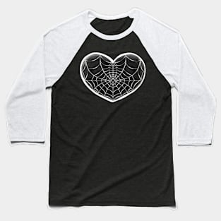 Spider Web Heart Baseball T-Shirt